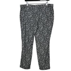 NEW! Katherine Barclay Elastic Zip Waist Pants Trouser Cuffed Loose Casual - XL